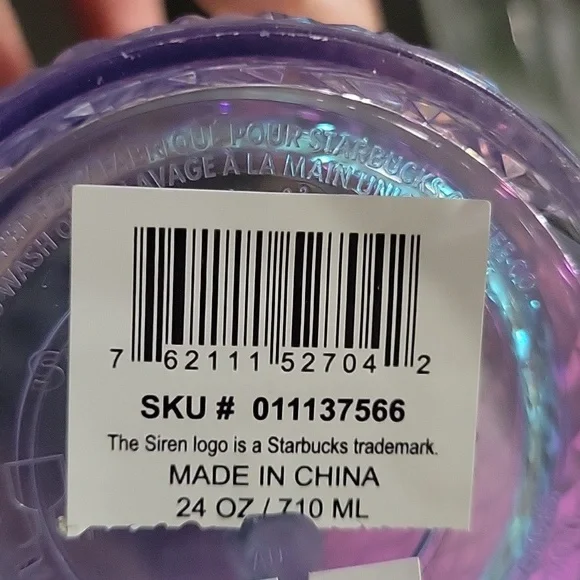 Starbucks tumbler Venti White Unicorn Jeweled 24oz - Picture 2 of 2